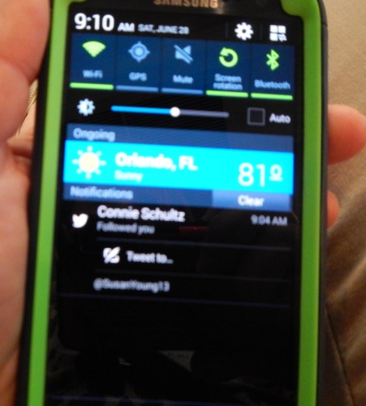 Holy shit! Connie's following me!