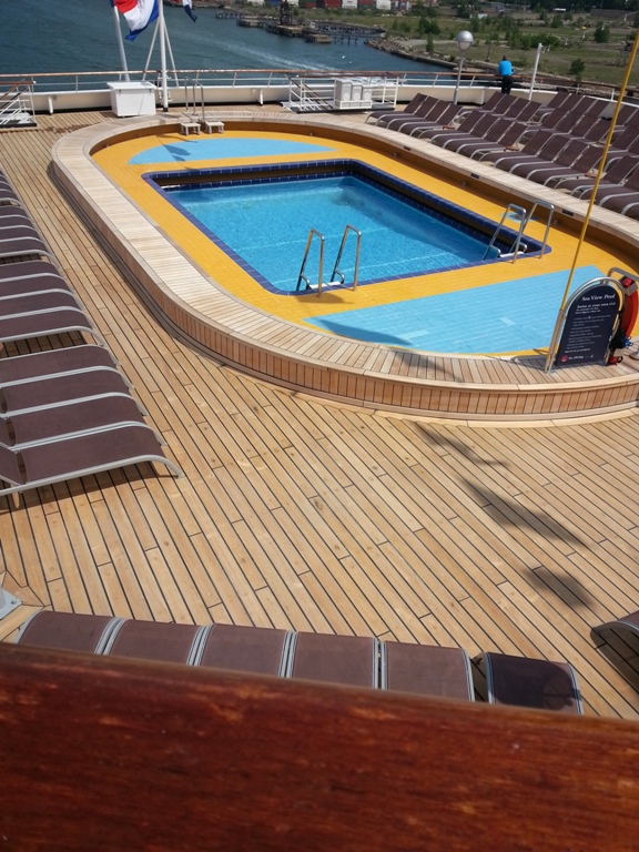 One of the two pools available